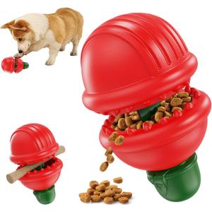 Dog Chew Toys for Aggressive Chewers, Bully Stick Holder, Non-Toxic Durable Dog Puzzle Toy, Teething & Interactive Venus Flytrap Design, Gift for Dogs, Red