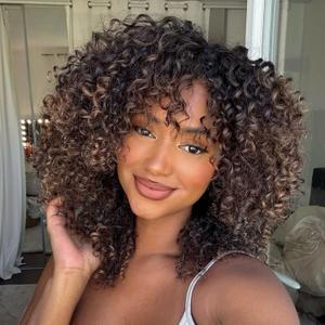 7 Packs GoGo Curl Crochet Hair 8 Inch Short Curly Crochet Hair for Women Deep Wave Beach Curl Crochet Braids Synthetic Braiding Hair Extensions(8 Inch, T1B/4/30)