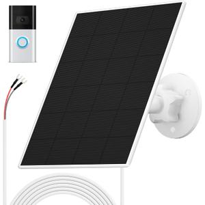 Solar Panel for Ring Doorbell 1/2/3/3+/4, Video Doorbell, Ring Battery Doorbell, Solar Charger 6W AC 9V Waterproof, Adjustable Panel Mount, 9.8ft Cable