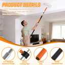 SISUPASSIE Telescoping Extension Pole, Reach to 26FT Telescoping Pole Multi-Purpose 5-20FT Lightweight, Sturdy with Universal Twist-on Metal Tip Extendable for Dusting Painting Window Cleaning