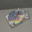 Yexiya 16 Pcs Iridescent Halloween Ghost Paper Gift Bags Party Favor Bags with Handle Holographic Candy Goodie for Halloween Birthday Holiday Party Supplies(Shiny Style)