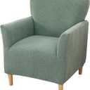 Stretch Chair Covers Armchair Slipcovers 1-Piece Jacquard Banquet Accent Chair Covers with Arms Soft Chair Slipcovers for Living Room Kids Pets Friendly Furniture Protector,Green
