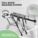 ROCKBROS Rear Bike Rack Quick Release Mountain Bike Rear Rack Aluminum Alloy Bike Cargo Rack