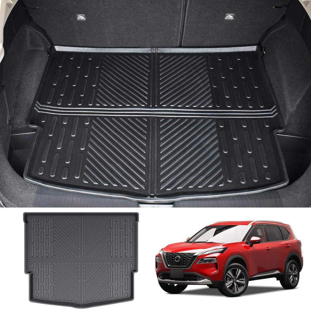 Cargo Liner Fit for 2021-2024 Nissan Rogue Cargo Mat TPE All Weather Trunk Mat for 2021 2022 2023 2024 Nissan Rogue Accessories(Non Sport Model)