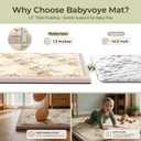 Babyvoye Baby Play Mat for Floor,1.3" Thick Elasti-Foam 74x50 Playpen Mat