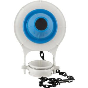 PlumbCraft 2-in. White and Blue Flapper Tank Ball for Brass or Plastic Flush Valve 7542500T, Toilet Flapper Replacement Kit for Toilet Tank Repair, Universal Toilet Flapper and Toilet Flusher Seal