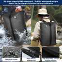 Vacuum Seal Bags For Clothing Travel With Wireless Pump,2PACK Reusable Waterproof Vacuum Compression Bag with 4 Shoulder Strap for Luggage and Suitcase