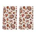 3 x Artoid Mode Maple Leaves Football Fall Kitchen Towels Set of 2 18x26 Inch