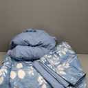 Bedsure Queen Comforter Set - 7 Pieces Floral Blue Soft Bedding Sets, Queen Bed in a Bag with Botanical Flowers Comforter, Sheets, Pillowcases & Shams