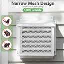 Dryer Vent Cover Bird Guard (Rainproof Cap), Fits 3" to 4" Vent Hood Cover, Heavy-Duty Steel Dryer Vent Protector, Easy Installation for Home & Laundry Rooms (White)