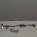 Kitchen Sliding Hooks, Stainless Steel Hanging Rack Rail Organize Kitchen Utensil Removable S Hook for Towel, Spoon, Coats, Bathrobe, BBQ,Wall Mounted Hanger (10 Hooks 23.6In)