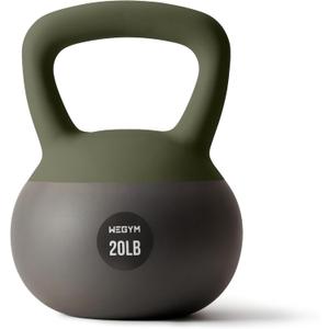 Soft Kettlebells with Cushioned Impact-Resistant Base and Anti-Slip, Wide-Grip Handle for Home Workouts, Weightlifting, and Full Body Strength Training (20 Lb)