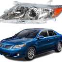 Munirater 81150-06520 Left Front Chrome Projector Headlight Light Lamp Driver Side Replacement for Camry 4-Door Sedan 2010 2011