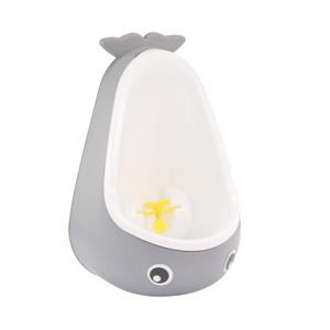 Whale Potty Training Urinal for Boys with Funny Aiming Target , Toddler Boy Toilet Pee Trainer - Gray