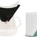 Pour Over Coffee Maker Set  Premium Non-Woven Filters 2 Color Portable Silicone Dripper, No Pre-Rinsing, Adjustable Flow Rates, Perfect for Home, Travel & Camping (Black/Green)