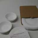 Gibson Home Ultra 18 Piece Break and Chip Resistant Dinnerware Plates and Bowls Set, Round: Service for 6, Opal Glass, White
