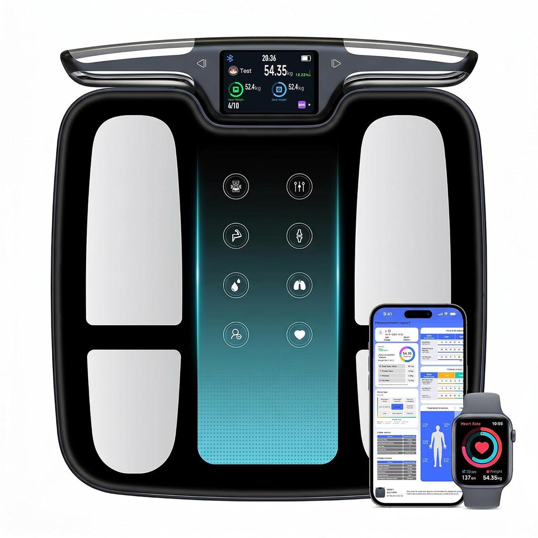 8-Electrode Smart Scale for Body Composition, 55 Metrics, WiFi