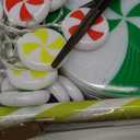 6 Pack Christmas Lollipop Pathway Lights Outdoor with 28PC Candy, 27" 176LED Peppermint Candy Cane Decoration with 8 Mode&Timer&Stake, Pathway Marker Light for Walkway Outsides Decor(Multicolor)