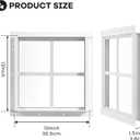 Shed Windows 2 Pack, Chicken Coop Windows 12" x 12" with Tempered Glass, Square Gable Flush Mounted Small Window for Shed, Playhouse, Household, Garage (White)