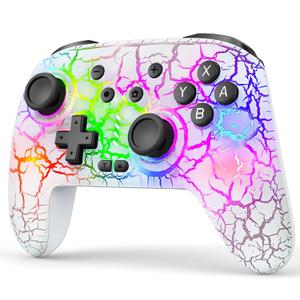 ZRZLMVP Switch Controller Wireless for Nintendo Switch/OLED/Lite/Switch 2, 1000mAh Rechargeable Pro Controllers with 9 Colors LED Light, Switch Remote Control Gamepad with Turbo, Vibration, Wake Up