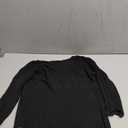 SweatyRocks Women's Sheer Pullover Sweater Loose 3/4 Sleeve Tops Dressy Casual Knit Sweater (Black) S