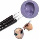 Cake paintbrushes 3pcs set Anyana + doll face molds Cake Decorating Brush Food Paint pens Icing Cupcake Sugarcraft Cake Tool princess doll Face head Fondant Mold Silicone Mould Candy sugarcraft