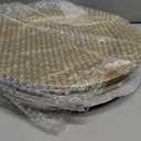 Okllen 12 Pack Plastic Gold Charger Plates, 13" Round Beaded Charger Plates for Wedding, Catering Event, Tabletop Decor