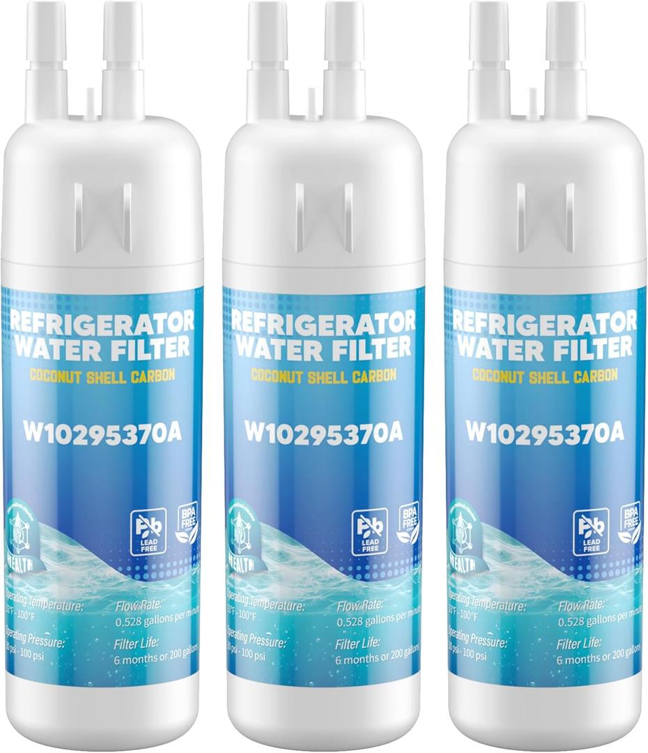 W10295370A WRS588FIHZ04 WRS325SDHZ WRS325SDHZ13 Water Filter Replacement for Whirlpool WRS321SDHZ13 WRS325FDAM04 WRSF5536RZ00 WRS588FIHZ00 WRFF3236RZ00 WRMF3636RZ00 WRS571CIHZ01 WRS315SDHM13