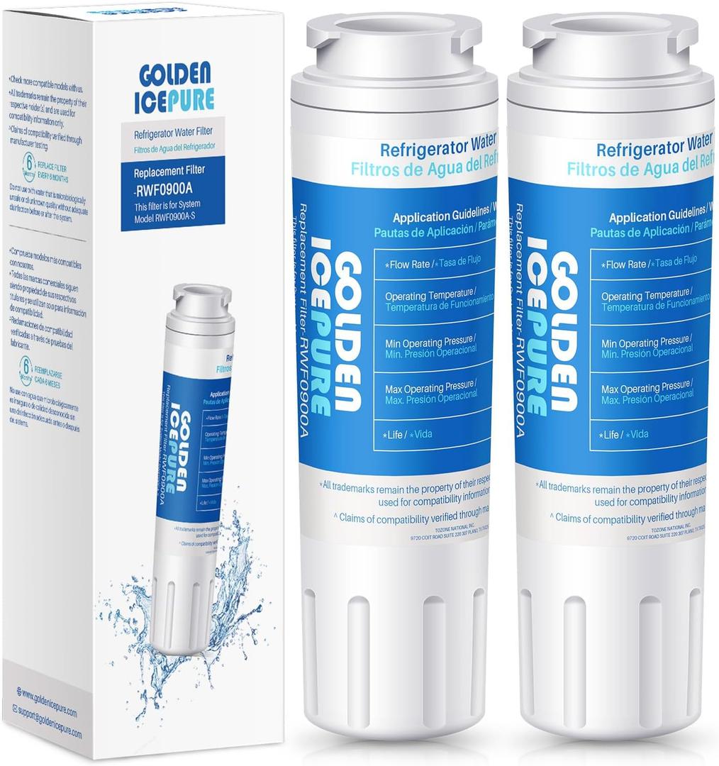 GOLDEN ICEPURE RWF0900A Replacement for MAYTAG UKF8001, Whirlpool Filter 4 EveryDrop EDR4RXD1, KRFC300ESS01, 46-9006, PUR Puriclean II Replacement Water Filter 1 PACK
