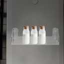 PRETYZOOM Suction Cup Refrigerator Rack Organizer Acrylic Wall Mounted Storage Shelf for Drinks Convenient Beverage Holder for Store Fridges and Home Use