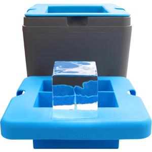 Crystal Clear Ice Cube Maker, 4 Large 2"x2"x2" Ice Cubes for Cocktails and Drinks, Silicone Mold for Pure, Bartender-Quality Ice - Great for Hosting and Entertaining, Whiskey Gifts for Men