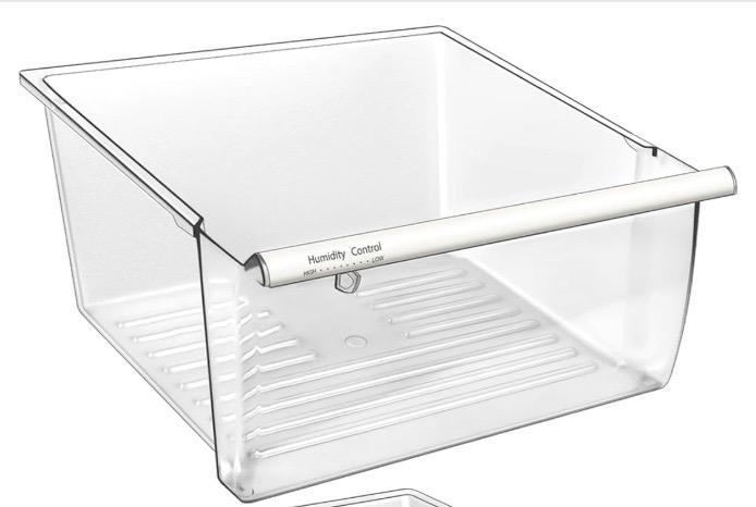 [1 Pack] Upgraded 2188656 Fridge Crisper Drawer UPPER Humidity Control Drawer Replacement For Kenmore Whirlpool Fridge Drawer Parts WRS325FDAM04 Drawer