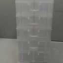 Gagee 7-Tier Craft Storage Organizer,Bead Organizer Box with 70 Adjustable Compartments,Stackable Storage Containers for Arts and Crafts, Toy, Threads,Fuse Beads, Washi Tapes,Hot Wheels,Clear