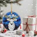 2 x Deer Christmas Tree Decorations, Christmas Ornaments, Keepsake Ornaments, Holiday Decor, Xmas Gifts, Gifts for Deer Lovers & Animal Lovers