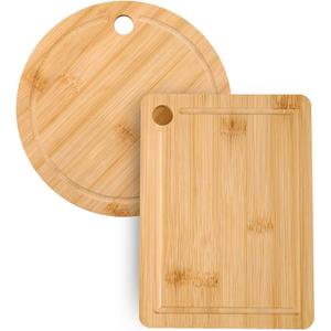 Donxote Small Cutting Board Set of 2 - Compact with Juice Groove for Fruits, Vegetables, Cheese & Sandwiches, Lightweight & Non-Toxic Mini Boards for Charcuterie, Camping & Kitchen