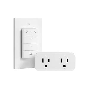 DEWENWILS Remote Control Outlet Wireless Light Switch, 2 Independent Control Sockets Electrical Remote Outlet Switch for Lamps, Fans, Household Appliance, No Wiring,100 Ft Range