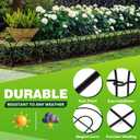 Decorative Garden Fence 43.33ft x 17in - 40 Pack Rustproof Metal No Dig Fence Animal Barrier, Arched Bed Edging Classic Style Wire Border Panel Fencing for Yard Patio Outdoor Decor, Black