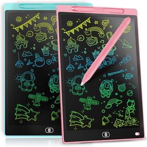 [2 Pack] Genialba LCD Writing Tablet 10-Inch Colorful Doodle Board, Toddler Learning Educational Toys Gifts for 3-8 Years Old Girls and Boys, Electronic Drawing Pad for Kids (Pink & Blue)