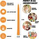 2 x 10 Inch 3 White and 3 Orange Spiral Taper Candle Set, Unscented Dripless Candlesticks for Fall Harvest Halloween Thanksginving, Holiday Dcor, and Festive Dinners