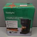 Tastyle Single Serve Coffee Maker Hot and Iced with Bold Brew, Small Coffee Machine for K Cup and Ground, Fits 7.3'' Travel Mug, Brews up to 16 Oz, 5 Cup Sizes, for Office, RV& Hotel, Elegant Black