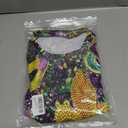 Mardi Shirt for Men Glitter Mask Graphic Festival T Shirt Tuesday Carnival New Orleans Party Tee Tops (M)