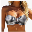 Hilor Women's Underwire Bikini Tops A-C Cup Push Up Supportive Swimsuit Top Bandeau Bathing Suit Swim Tops, Size L