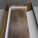 QEEIG Bathroom Floating Shelves for Wall - 15.7" Wall Mounted Shelf Over Toilet Farmhouse Home Decor Display Bookshelf Small 15.7 x 6.7 inch Set of 2, Rustic Brown (008-40BN)