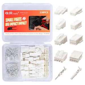 JRready Mini-Fit Jr Pin Connector Kit Wire Automotive Electrical Male Female Connector 18-24AWG Terminals Pin and Sockets Molex 4.2mm Pitch 238Pcs ST6519