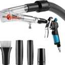 GOCCIDA 2IN1 Car Interior Detailing Air Blow Gun & Vacunm Gun with Adjustable Air Flow Nozzle,Cleaning Gun Quickly Blasts Dirt and Dust from Surface Works with Air Compressor(Upgrade Rotate Tube) 