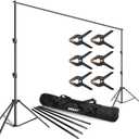 EMART Heavy Duty Backdrop Stand 10 x 12ft Photo Video Studio Adjustable Photography Background Support System Kit with Carry Bag