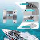 BARTOO 4" Set Back Jack Plate Manual Power Lift Transom Adjustable Jack Plate for Outboard Boat Motor, Upgrade Manual Jack Plate
