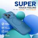 Miracase Magnetic for iPhone 17 Pro Case, Compatible with MagSafe, Integrated Silicone Camera Control Cover, 3.0mm Thicken Shockproof Drop Protection Phone Case for 17 Pro,Capri Blue