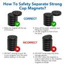 LOVIMAG Magnets,150lb+ Waterproof Strong Neodymium Cup Magnets with Screws for Wall Mounting,12Pcs Black Rare Earth Magnet, Heavy Duty Magnet with Countersunk Holes for Holding Tools Lifting,Hanging