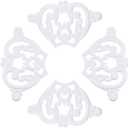 INCREWAY 1PCS PU Ceiling Medallion Decorative Ceiling Fan Medallion White Round Home Lighting Living Room Aisle Ceiling Chandelier Base for Light Fixtures Chandeliers